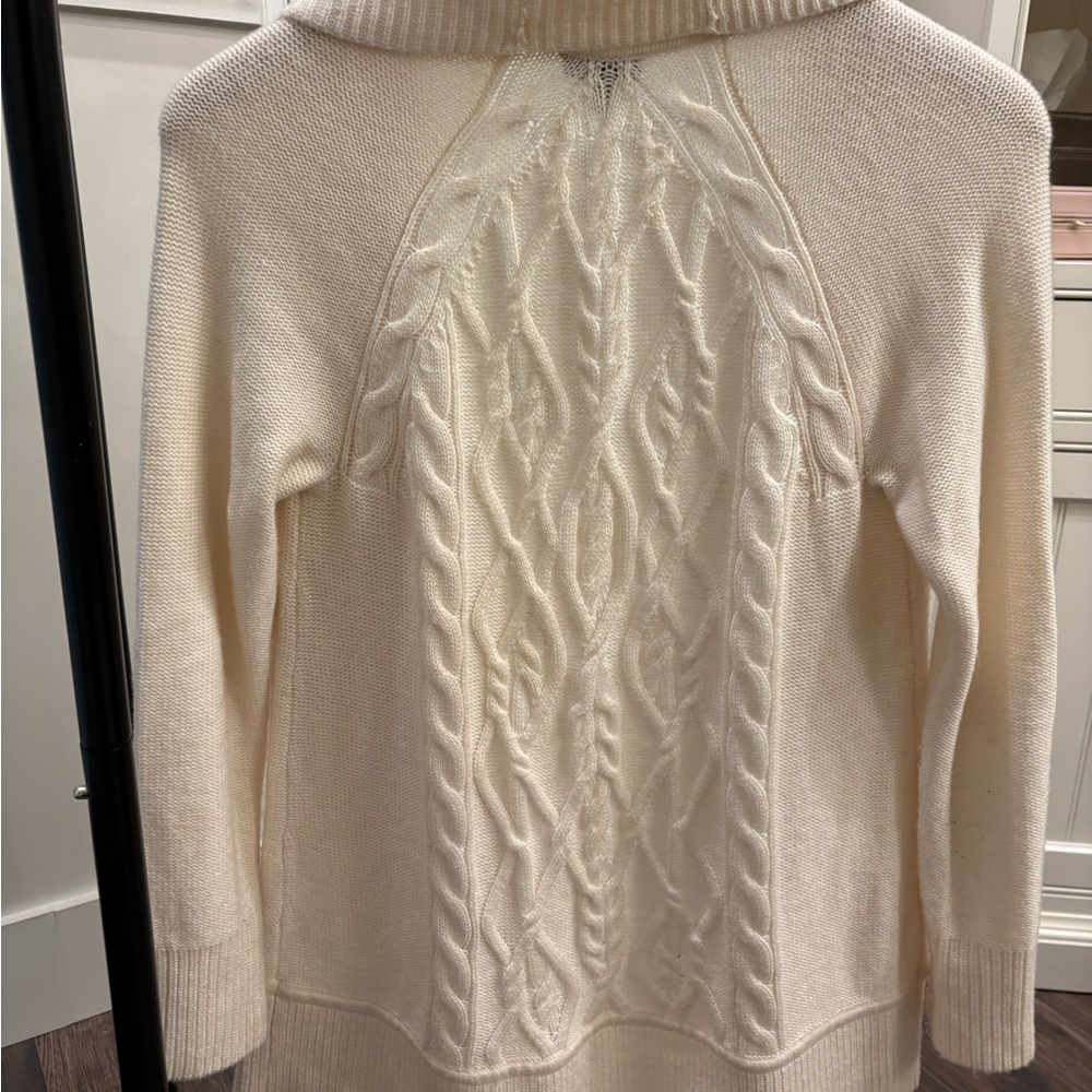 Talbots Cream Open-Front Cardigan - Picture 2 of 2